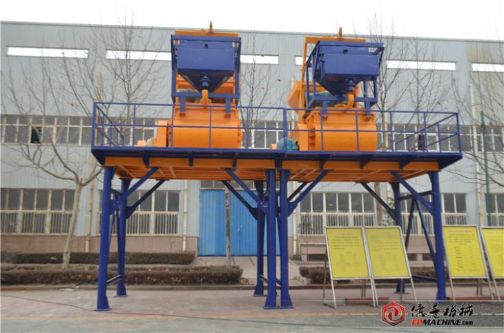 JS Twin-shaft Concrete Mixer
